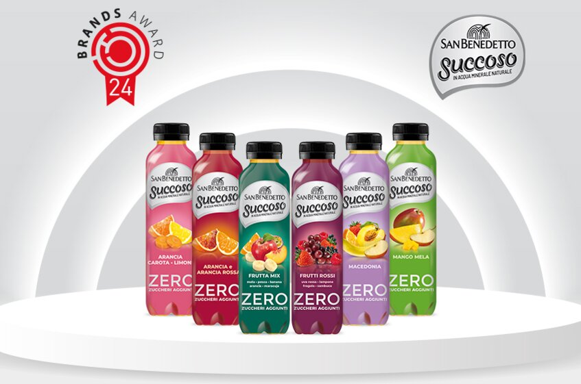 San Benedetto Succoso Zero vince il Brands Award 2024